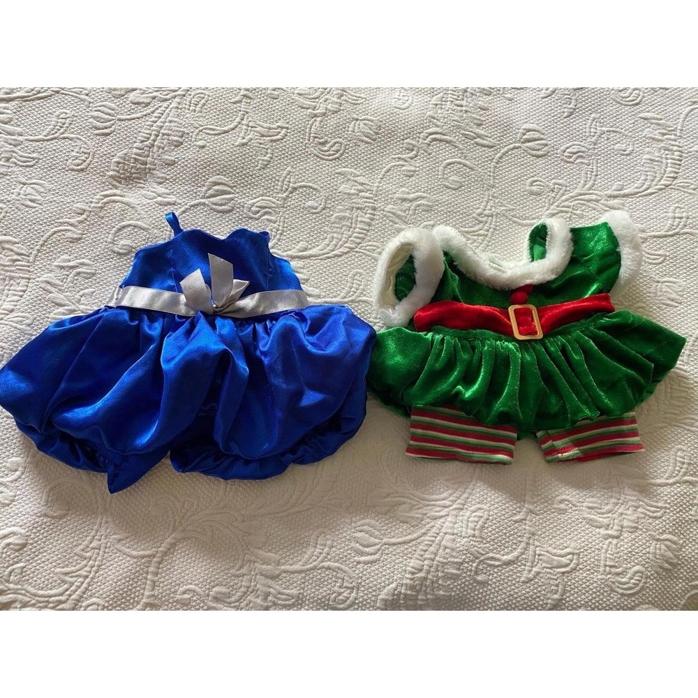 Build-A-Bear Workshop Doll Dress Set of 2 Holiday Clothes